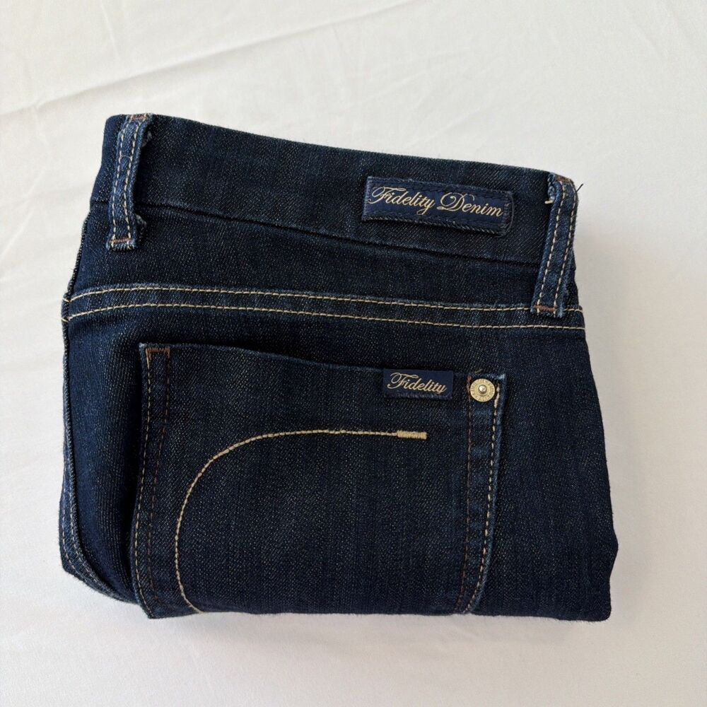 Fidelity Denim Womens 30x31 Houston Viper Dark Wash Stretch Jeans USA Artisan EU - Picture 16 of 16